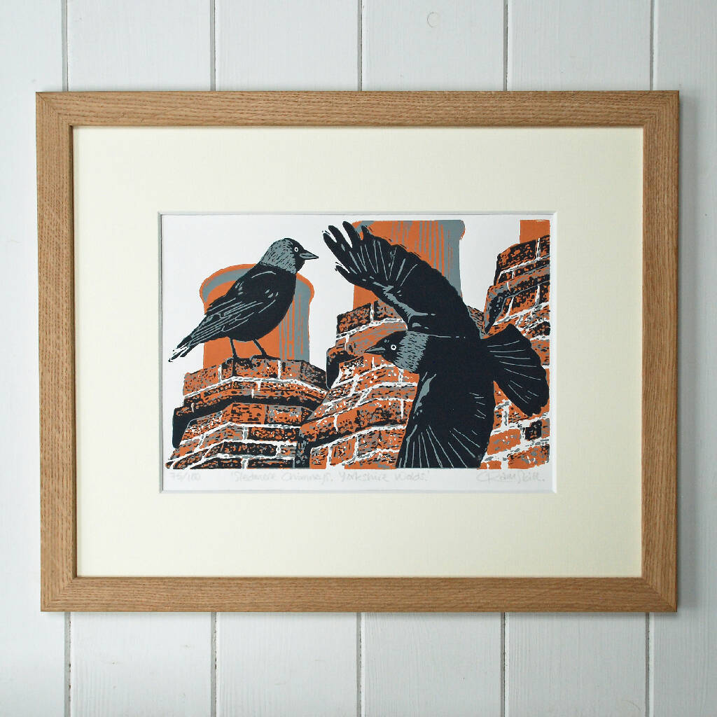 Yorkshire Wolds Linocut print - Original Limited Edition newest Linocut Reduction Print