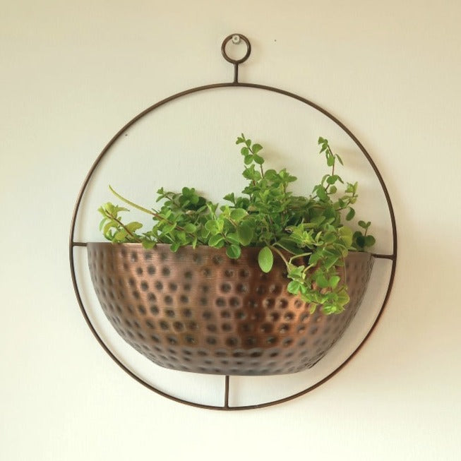 copper hanging planter uk Copper Wall Planter
