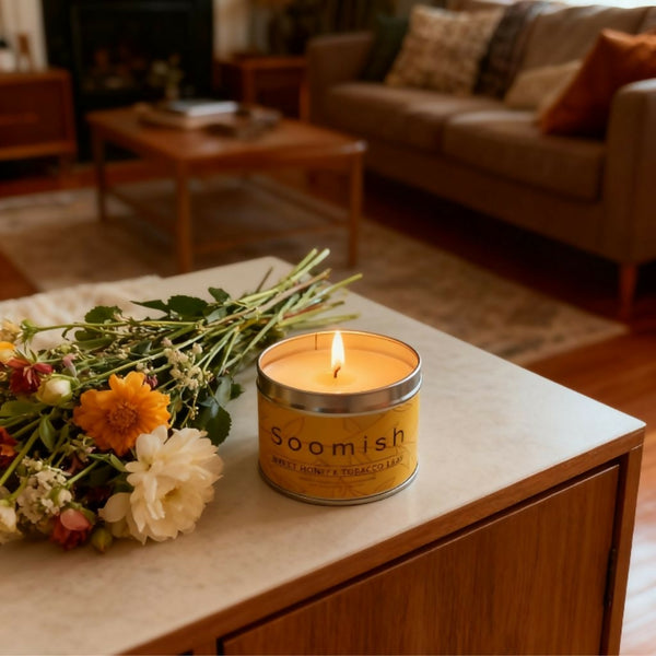 Sweet Honey & Tobacco Leaf Tin Candle