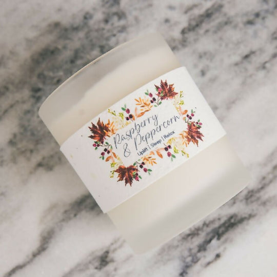 Raspberry & Peppercorn crackling wood wick candle