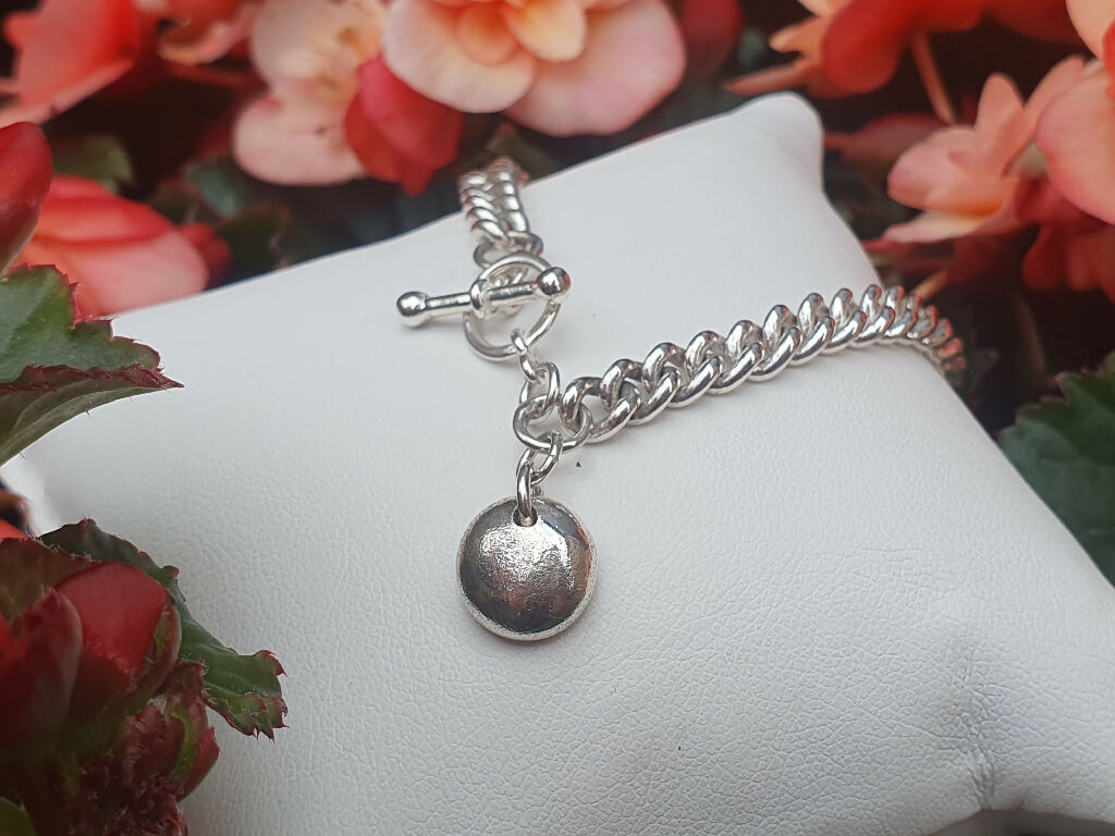 The Silver Pebble Bracelet | Sterling Silver Organic Charm Bracelet