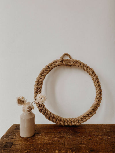 30cm Jute Rope Christmas Wreath