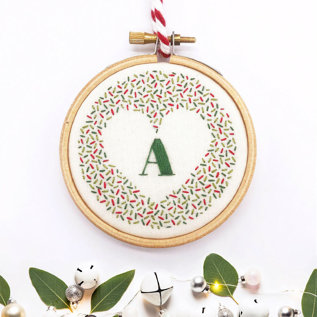 alphabet christmas decoration embroidery kit A