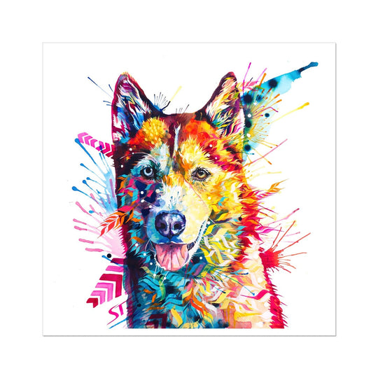 Luna the Husky Fine Art Print