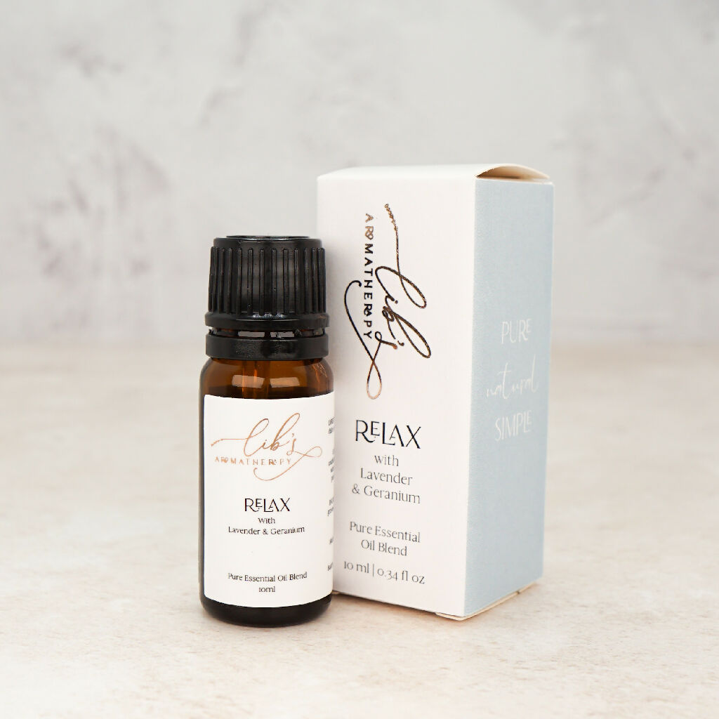 Lib's Aromatherapy Relax with Lavender & Geranium Essential Oil Blend