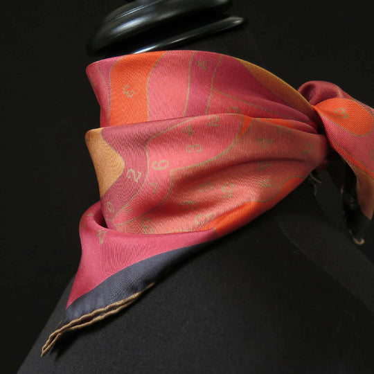 The Gold Code | Aquarius Collection. Hand Rolled Silk Square