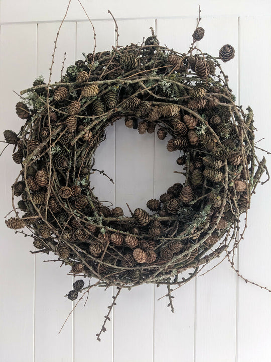 Larch cone Branch Wreath