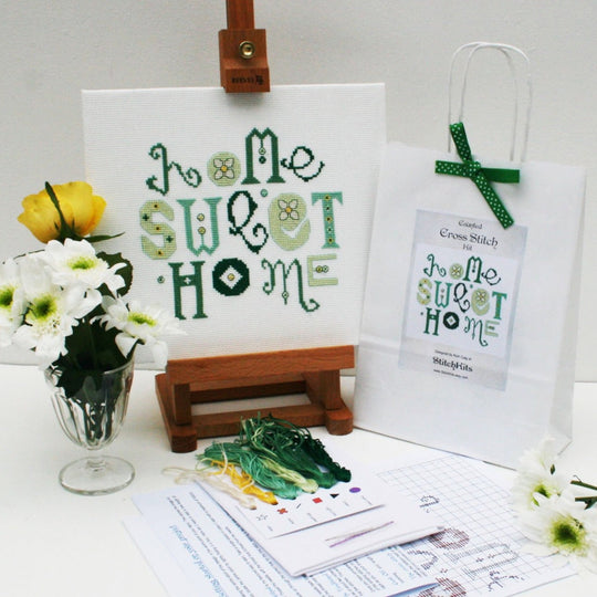 Home Sweet Home, Green Daisy, Cross Stitch Kits