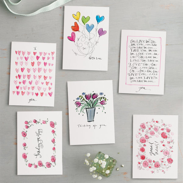 'Keeping In Touch' Correspondence Set Of Six Greeting Cards