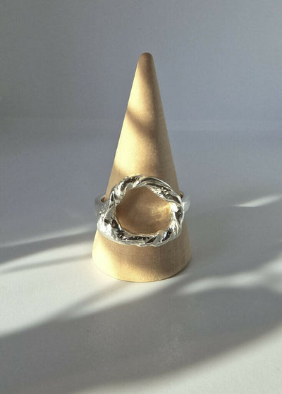 Silver Organic Circle Ring