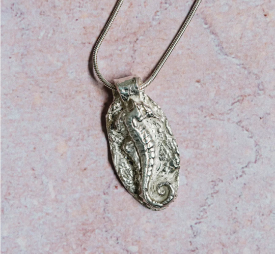 Silver Seahorse Pendant Necklace