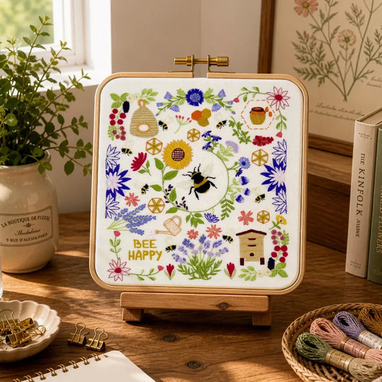 Bees and Blossoms Hand Embroidery Kit