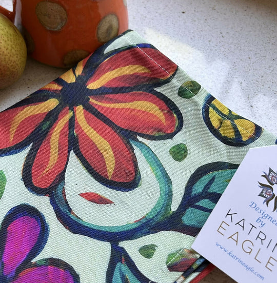 Meadow Song tea towel