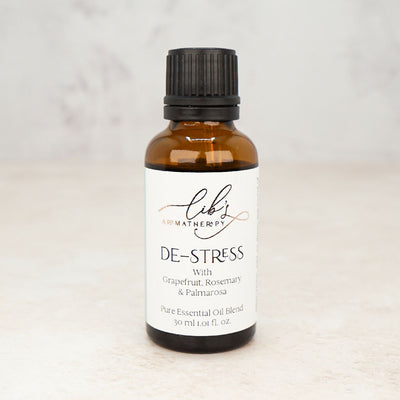 Lib's Aromatherapy De-Stress with Grapefruit, Rosemary & Palmarosa Essential Oil Blend