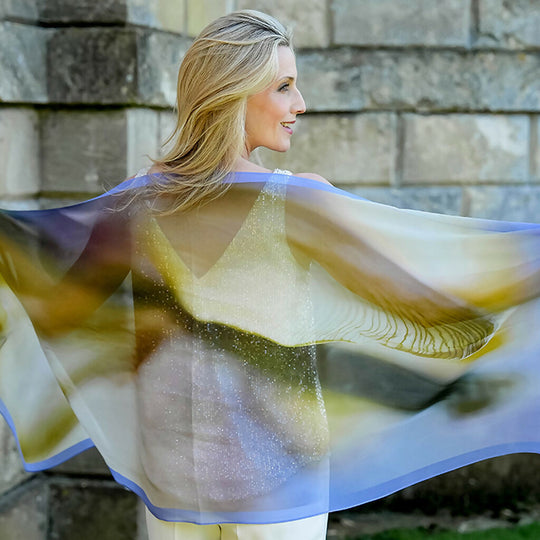 Dreamy petal silk scarf