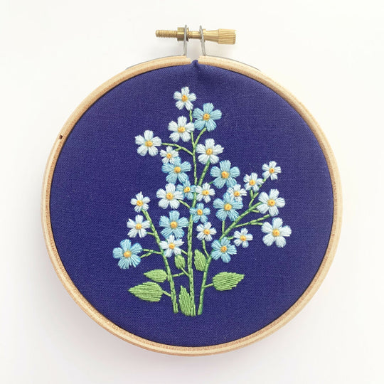 Forget Me Not Embroidery Kit