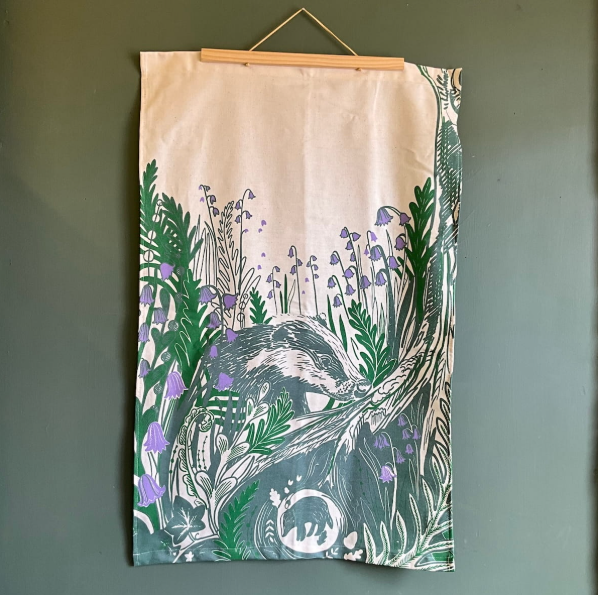 Badgers Walk Tea Towel