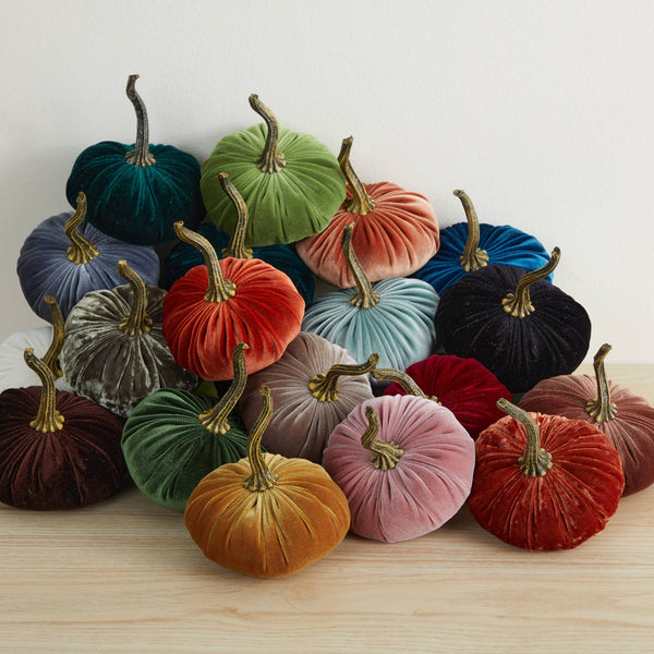 Small Velvet Pumpkins in 7 colourways
