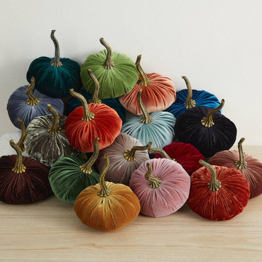 Small Velvet Pumpkins in 7 colourways
