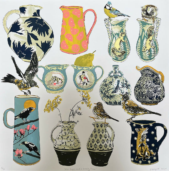 Nice Jugs and a Lovely Pear, Limited Edition Screenprint
