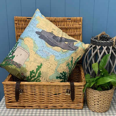 Mount Batten cushion by Hannah Wisdom Textiles