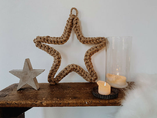 35cm Jute Spring Star Wreath