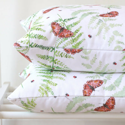 Butterfly and Fern Woodland Cushion