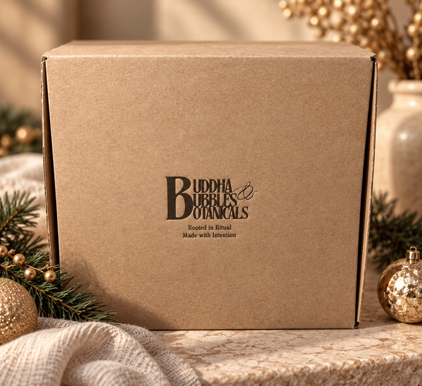 Large Christmas Bauble Candle Warm Red & Gold Accents | Christmas Tree Fragrance | Featured in Country Living Xmas Guide