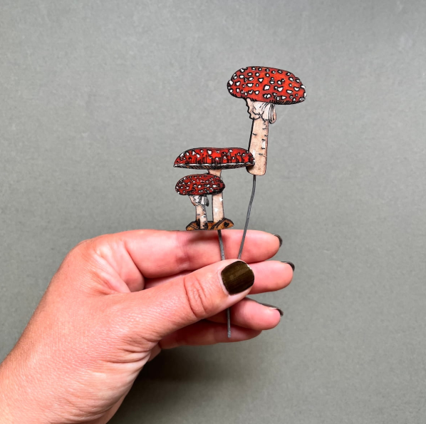 Fly Agaric Plant Pot Companions