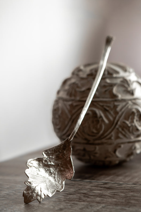 Oak Leaf Ornamental Sterling Silver Spoon