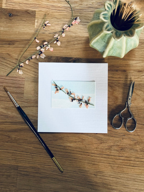Set of 3 handmade real pressed flower cards