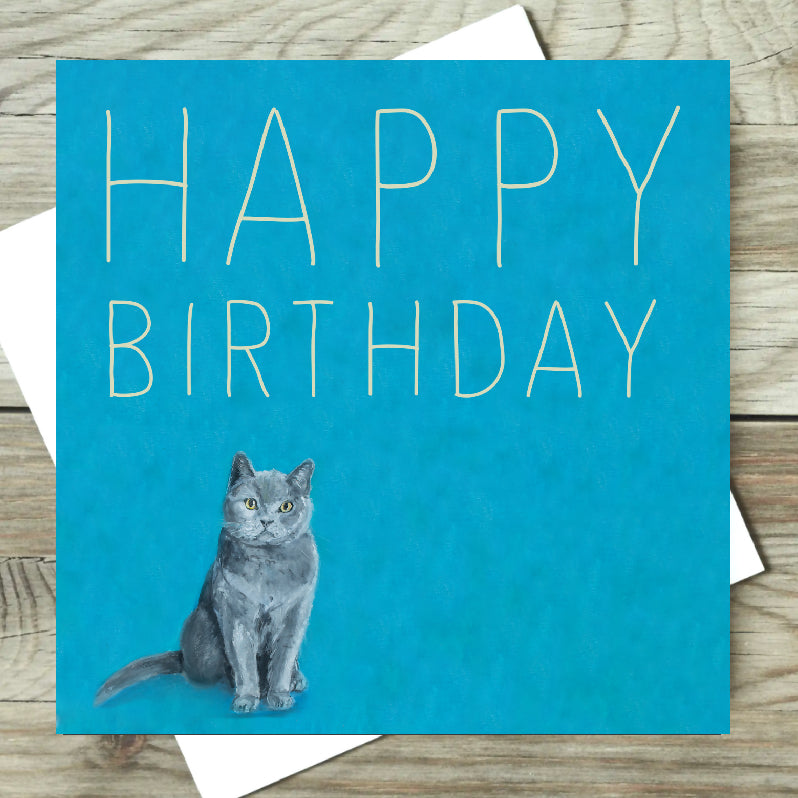 Florence Cat Card Blank or Birthday