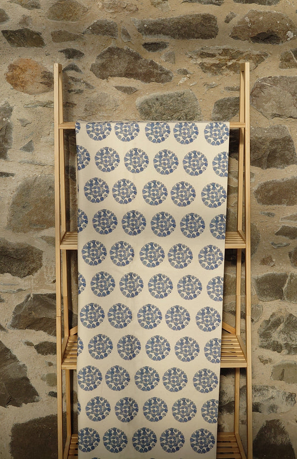 Organic Table Runner - Machair Clock Blue