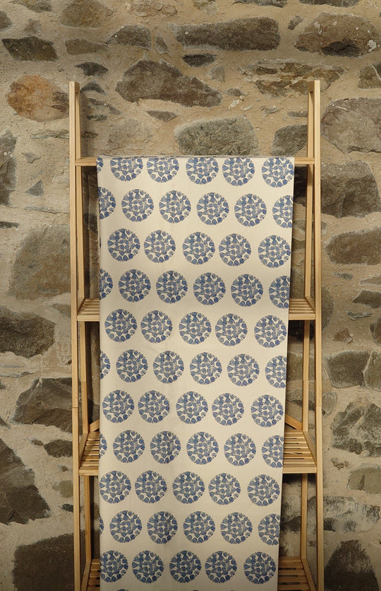 Organic Table Runner - Machair Clock Blue