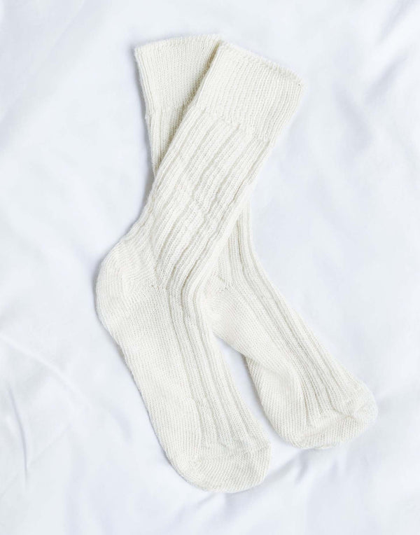 Women's Alpaca Bed Socks – Cream