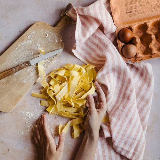 Striped Linen Tea Towel
