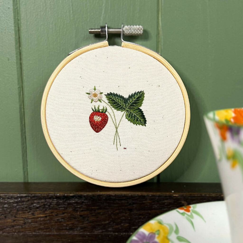 Strawberry embroidery kit 1