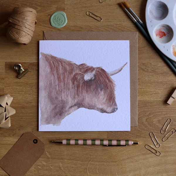 Highland Cow Greeting Card