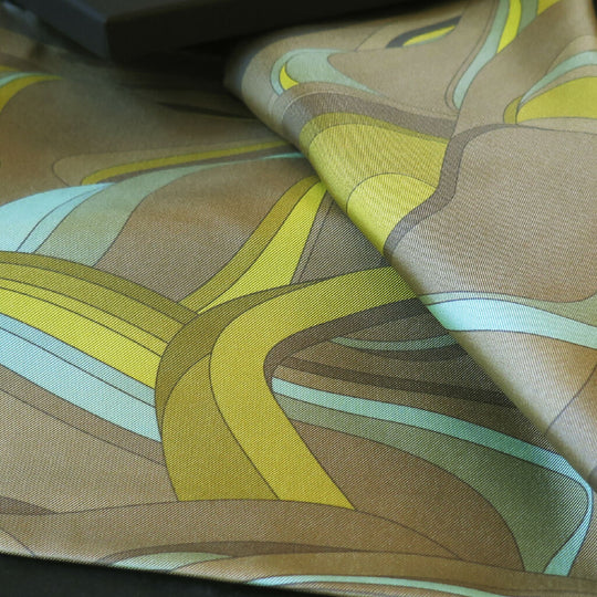 Cosmic Stream | Aquarius Collection. Hand Rolled Silk Square