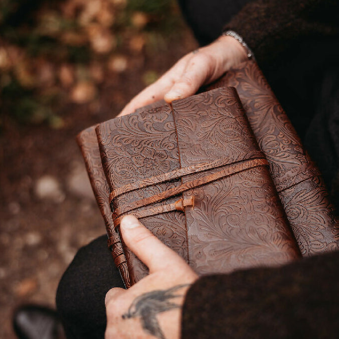 Botanical Walnut Leather Journals