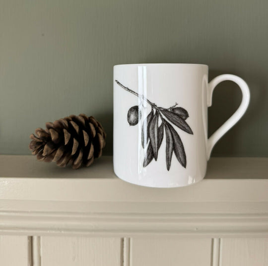 Fine Bone China Olive Branch Mug