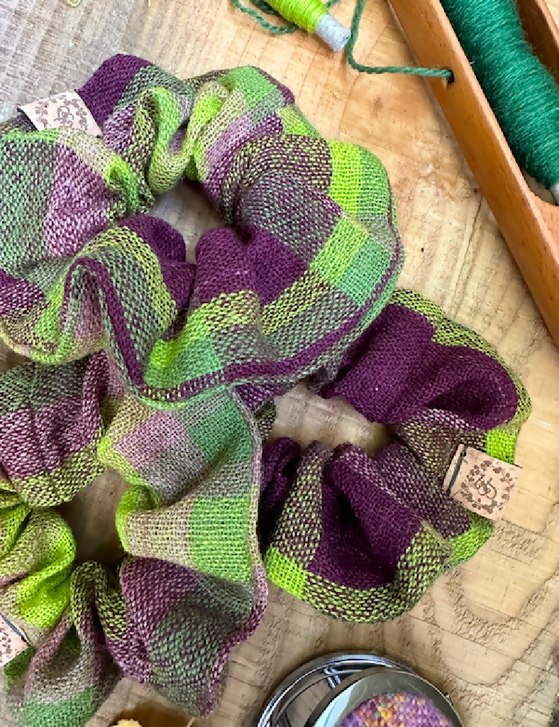 Elderberry Plaid Scrunchies 5