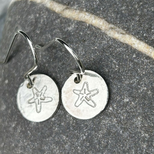 Starfish Silver Earrings