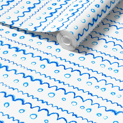 Circles in the Waves Sustainable Cornish Designed Wallpaper Roll