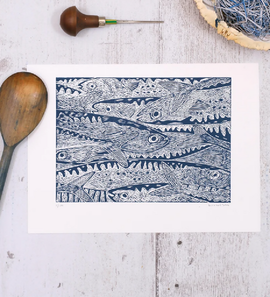 Head or Tails Limited Edition Lino Print