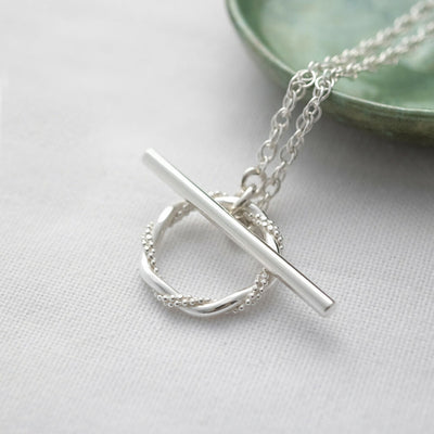 Sterling Silver Toggle Clasp Necklace