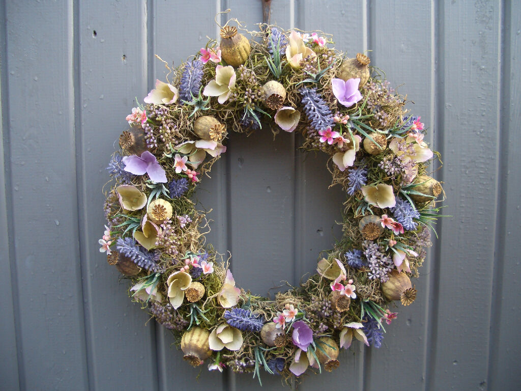 Lavender and Poppy Wreath