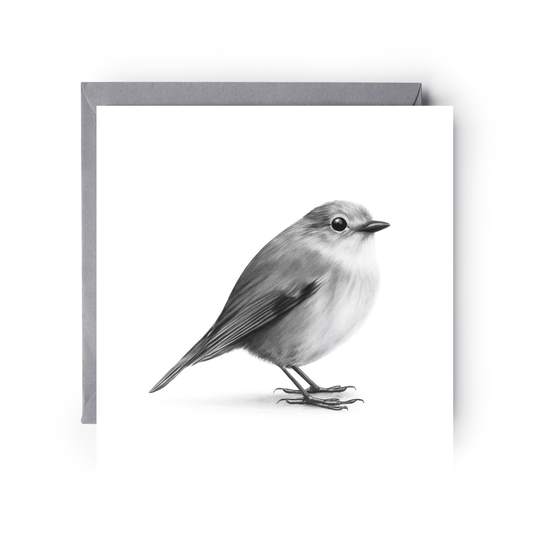 Atlas the Robin Hand Drawn Greeting Card