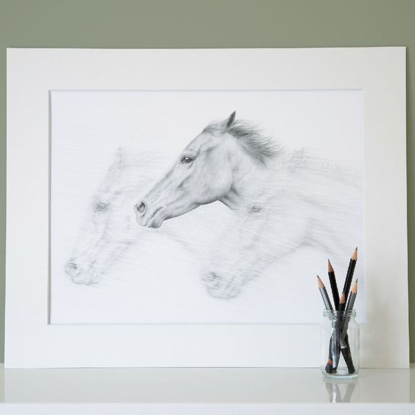 Fleeting| Signed limited edition print| Monochrome graphite pencil