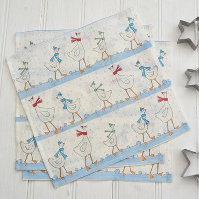 winter geese napkins